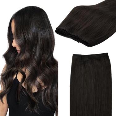 Imagem de Costure em extensões de cabelo GOO GOO Real Human Hair 2 Dark Brown