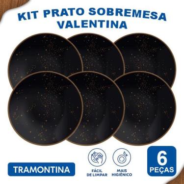 Imagem de Aparelho de Jantar Jogo de Pratos Sobremesa 21 cm Tramontina Valentina
