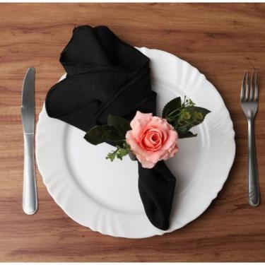 Imagem de Kit 100 Guardanapo De Tecido 35x35 Para Mesa Posta Casamento Buffet Ev
