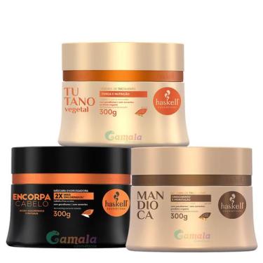 Imagem de Kit Cronograma Haskell Encorpa Tutano Mandioca 300g