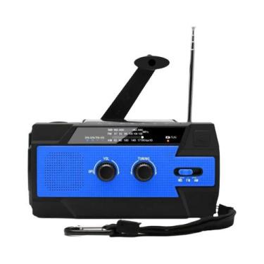 Imagem de Rádio De Emergência Solar Portátil Com Lanterna, Manivela, Bateria Rec