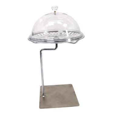 Imagem de ＫＬＫＣＭＳ Prato para bolo, suporte transparente para bolo, sobremesas, mesa, à prova de poeira, com tampa, prato de frutas para doces, salgadinhos, alimentos, com Suporte