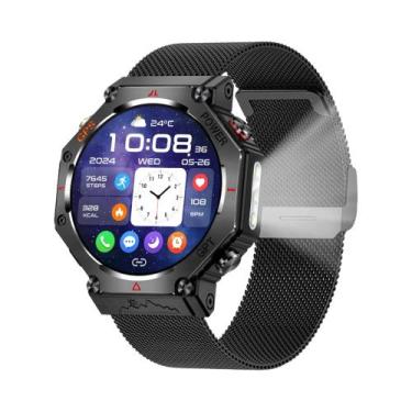 Imagem de Relógio Inteligente Militar Masculino Com GPS, Bússola, Lanterna, À Pr