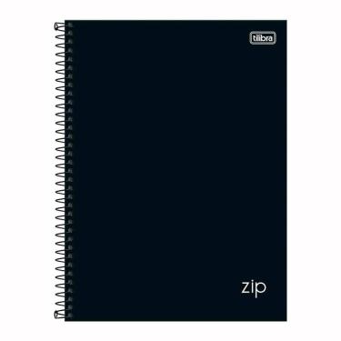Imagem de Caderno espiral universitário 16x1 256 fls Zip Preto Tilibra