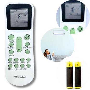 Imagem de Kit Controle Ar Condicionado Compatível Com Elgin - Pilha
