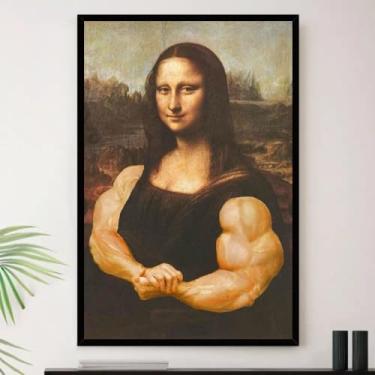 Imagem de Genérico, Quadro Monalisa Academia Maromba Forte Decorativo A4 23x33cm