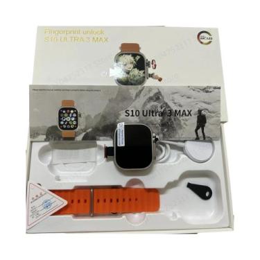 Imagem de Smartwatch Unissex S10 Ultra 3 MAX Com Touch ID 180 graus Câmera Rotat