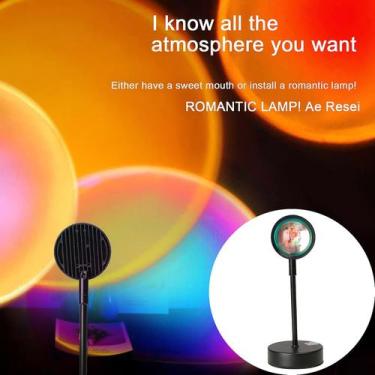 Imagem de Arco-íris Luz Pôr Do Sol Lâmpada Projeção Fundo Decoração Da Parede Lu