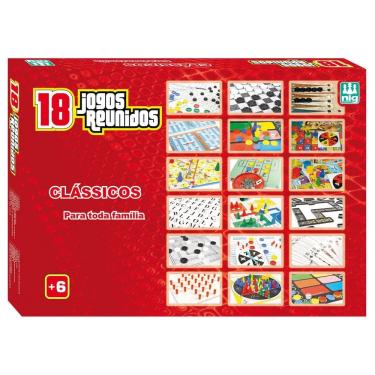 Imagem de Jogo de Tabuleiro Jogos Reunidos 18x1 Nig Brinquedos
