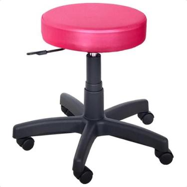Imagem de Cadeira Mocho Banqueta Giratório Regulagem Pistão Gás Pink - For-Ty St