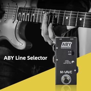 Imagem de Domary M- ABY Line Selector AB Switch Mini Pedal de Efeito de Guitarra True Bypass Guitar Bass Pedal AB Box - ABY Channel Switch para Instrumento Amplificador Alto-falante Pedalboard