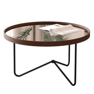 Imagem de Mesa de Centro Alamanda Sala Espelhada com Pés Metálicos - JB Bechara,