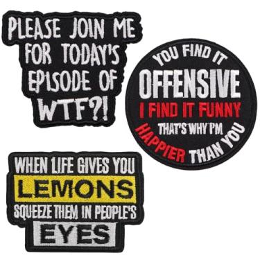 Imagem de Adesivos engraçados de passar a ferro para adultos, acessório de decoração com vibração energética bordada, faça você mesmo, para chapéus, roupas, mochila, jeans