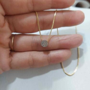Imagem de Colar Feminino Ponto de Luz Semijoia Banhada no Ouro 18k - Bela Sol Ac