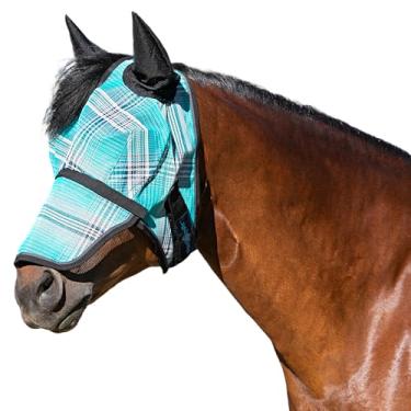 Imagem de Máscara Kensington Signature Fly com nariz removível, orelhas de malha macia e abertura frontal tamanho: GG - cor do cavalo: 2021 - Atlantis