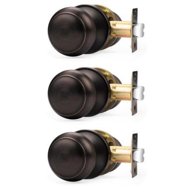 Imagem de Knob Door Knob Probrico Interior Closet Hallway Passage, pacote com 3