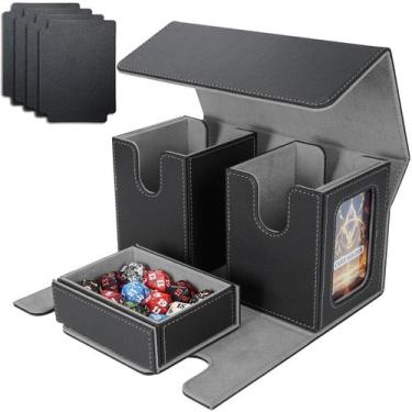 Imagem de Caixa de armazenamento de cartões AFIING MTG Commander para 200 cartas