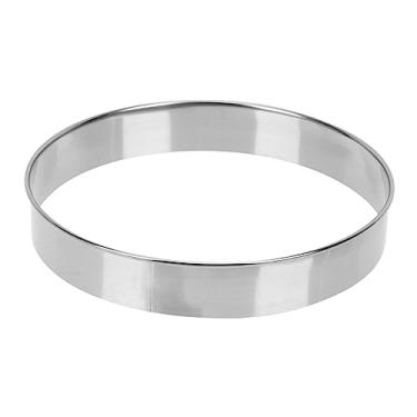 Imagem de UPKOCH Cortador de biscoito redondo, anéis de cozimento de cozinha, anéis de cozimento de bolo, anéis de cozimento de massa, anel de bolo lavável, moldes de anel redondo, descarga de mousse, prato de