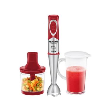 Imagem de Mixer 2 em 1 Mondial 500W Vermelho e Inox