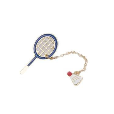 Imagem de Raquete de badminton com pinos de broche com corrente de peteca