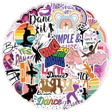 Imagem de Adesivos Dance for Water Bottles, decalque de desenho animado em vinil x50