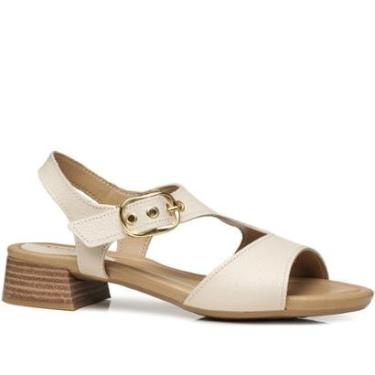 Imagem de Sandália Pegada Feminino em Couro Off White 234605-01-Feminino
