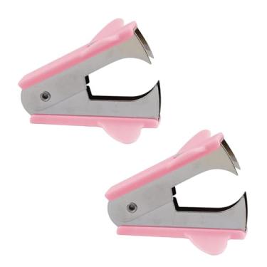 Imagem de Ferramenta de remoção de grampeador rosa, ferramenta extrator de remoção de grampeador, ferramenta de remoção resistente ao desgaste com alça antiderrapante, suprimentos de ferramentas de extração de