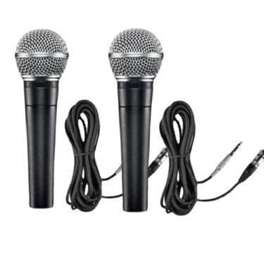 Imagem de Microfone profissional KIT4 SM58 com cabo de 5 m, interruptor liga/desliga, alta sensibilidade (2)