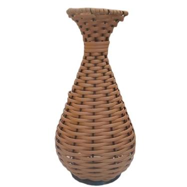 Imagem de Vaso De Mesa Junco Base Dourada(Trio de 32cm,Palha)