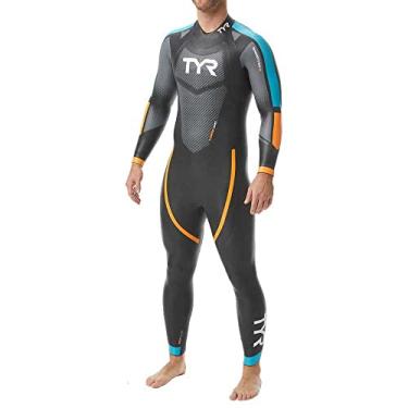 Imagem de TYR HCATM6A577XL Traje de mergulho masculino Cat 2 preto/azul/laranja GG