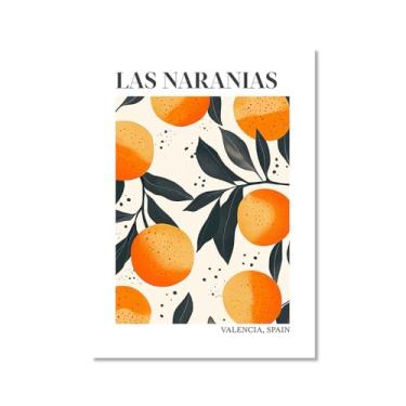 Imagem de Pôster colorido de limão, citrinos e laranjas, mercado de frutas, vintage, arte de parede, decoração de cozinha, pintura em tela para sala de jantar e quarto (SKU3,12 x 40,6 cm = (30 x 40 cm), sem