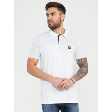 Imagem de Camiseta Masculina Trup Sea Polo Com Detalhes em Couro Premium Tendência Casual-Masculino
