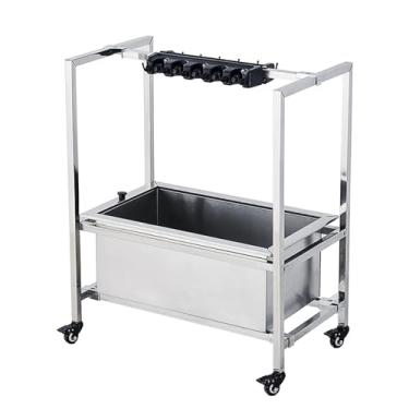 Imagem de Pia de esfregão comercial de aço inoxidável, pia de grande capacidade, adequada para esfregão de chão, pia de lavanderia, pia interna e externa (73 cm/28,7 pol.)