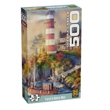 Imagem de Quebra-cabeça 500 Peças Farol À Beira Mar - Grow