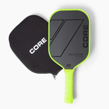 Imagem de Pá de Pickleball de fibra de carbono Core MX-1000 com capa de 16 mm - Aprovado pelos EUA - Aderência confortável acolchoada com polímero de favo de mel - Controle de rotação superior - Jogadores