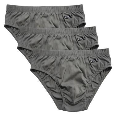 Imagem de Kit 3 Cuecas Slip Polo Kids Algodão Infantil Forro Duplo Menino Tradic