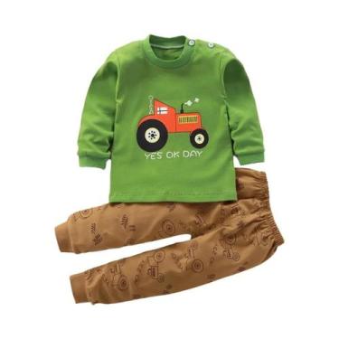 Imagem de Pijamas De Outono Para Crianças Conjunto De Pijamas De Manga Longa Par