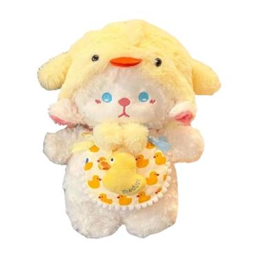 Imagem de menolana Ovelha de Pelúcia Adorável, Animal de Estimação, Cordeiro, Decoração para Casa, Kawaii, Brinquedo de Ovelha Fofo e Abraçável para Crianças e Adultos,