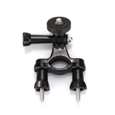 Imagem de Suporte de Guidão para Câmera de Ação com Rosca 1/4 Polegada, Montagem Ajustável, Preto
