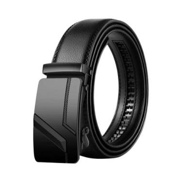 Imagem de Cinto De Couro PU Luxuoso Masculino Com Fivela De Metal Genuína Macia 