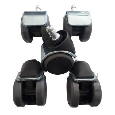 Imagem de Rodizio Para Cadeira De Escritório Cromado Roda Pu Kit S90