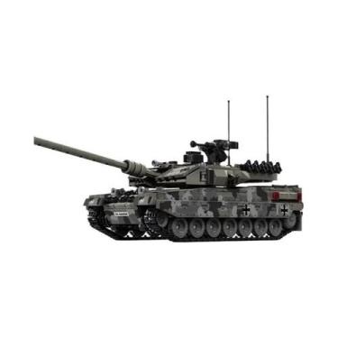 Imagem de Blocos De Montar De Tanque Pesado Leopard 2A7, Brinquedo Militar Da Se