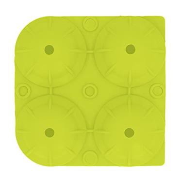 Imagem de Molde de bola de gelo de silicone, 4 grades, esfera, bandeja para fazer gelo, para casa, cozinha, bar, restaurante, produto comestível, seguro para máquina de lavar louça, (Grama Verde)