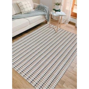 Imagem de Tapete Sala Quarto Lavavel Luxo Antiderrapante 200X140 Bege Chique Pet