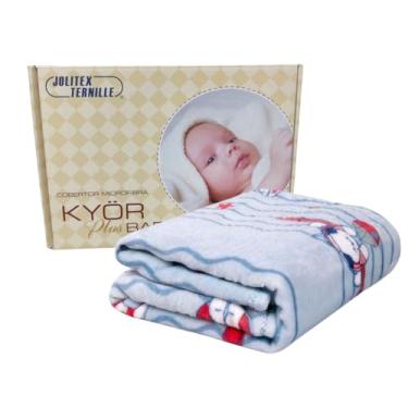 Imagem de Cobertor Infantil Kyor Plus Baby Jolitex Toque Macio e Confortável 90x110cm (Marinheiro)