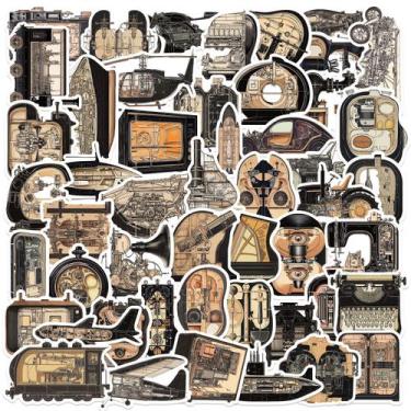 Imagem de Adesivos vintage vitorianos Art Deco, 100 peças à prova d'água - yiwei