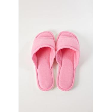 Imagem de Pantufa de tecido atoalhado Fofotufa - Fofotufas, Rosa, 38