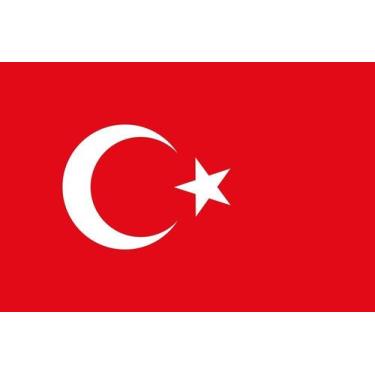 Imagem de Bandeira Nacional da Turquia 150x90cm Poliéster 100g - yiweisai