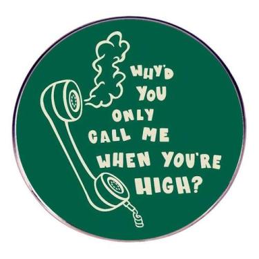 Imagem de Brooch Pins Funny Quote Retro Green Round Badge Alloy - Yiweisai