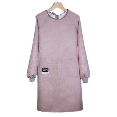 Imagem de Avental impermeável de manga comprida para mulheres - cor sólida - yiw